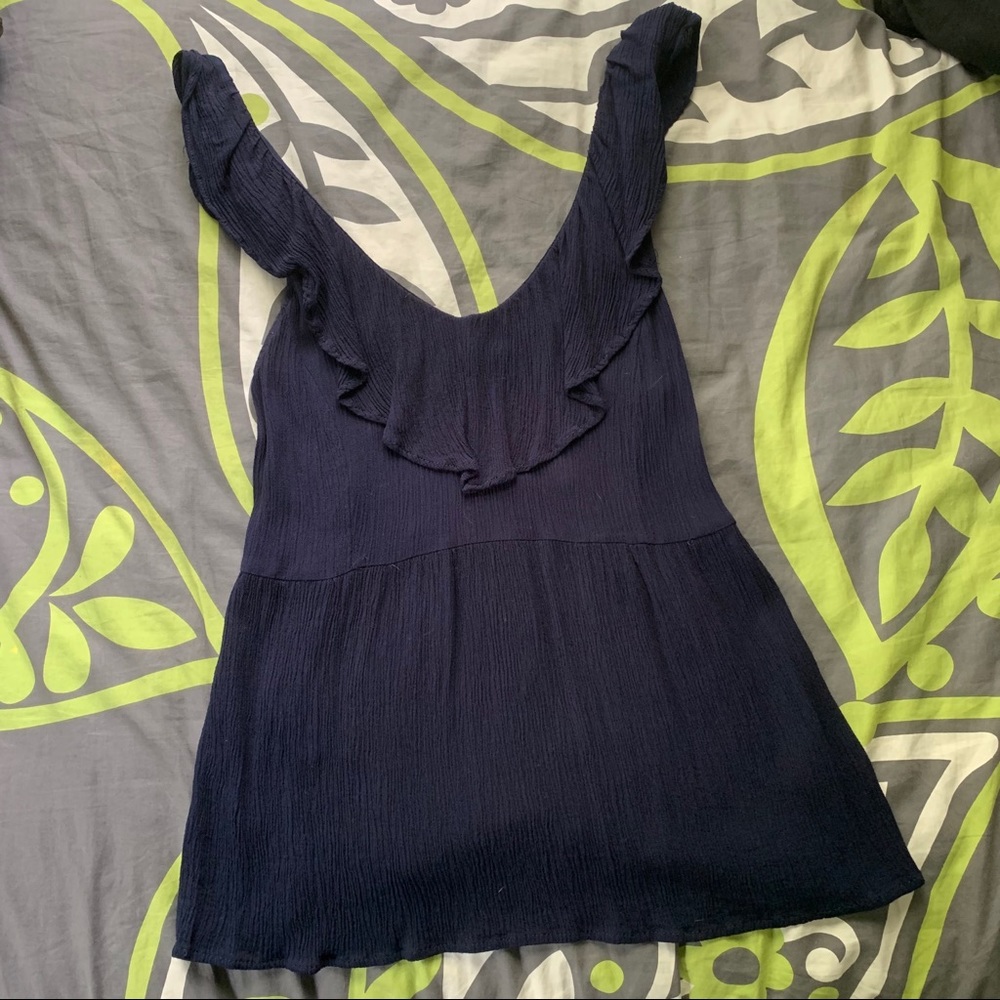 Women’s Forever 21 Ribbed Tank Top, Navy, Small
